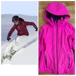 Athleta Damask Ski Snowboard Jacket Recco Rescue Enabled Hiking Size Small